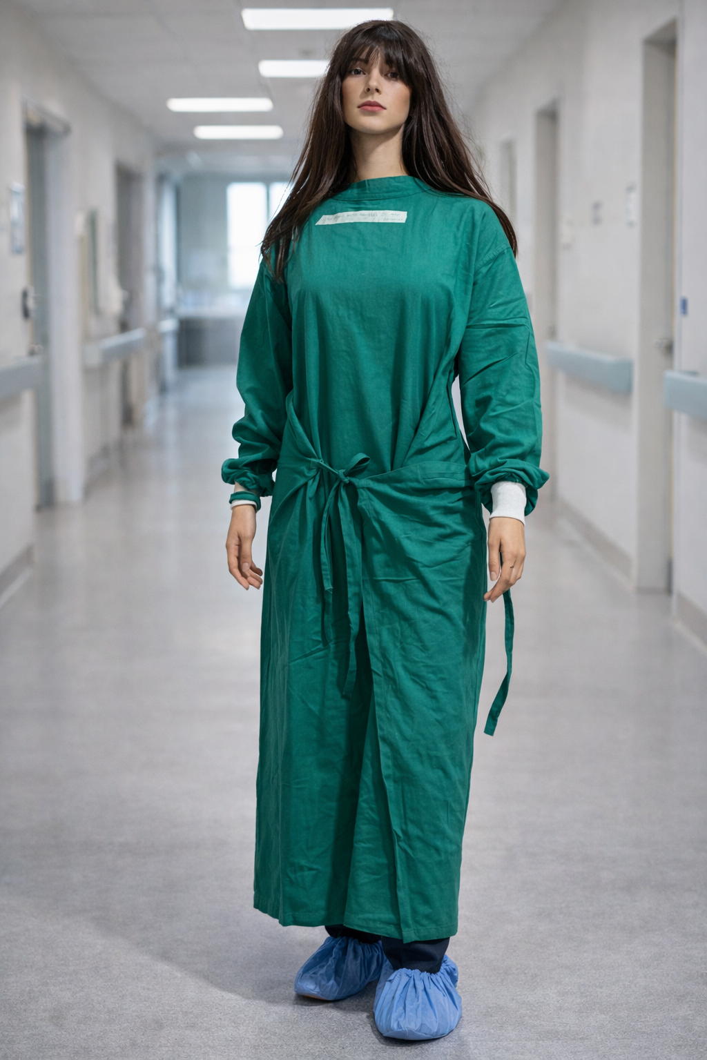 Back Open,Round neck , Half SleevesGown